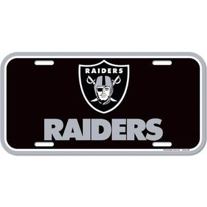 Raiders License Plate, Team Color,